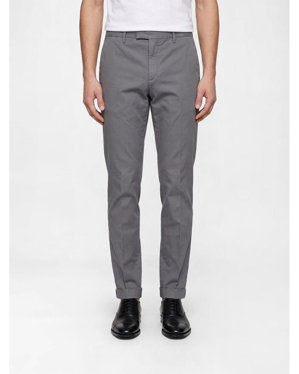 Briglia 1949 Gray Cotton Chino Trousers for men