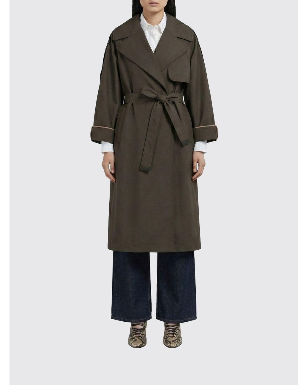 Max Mara Black Cotton Trench Coat