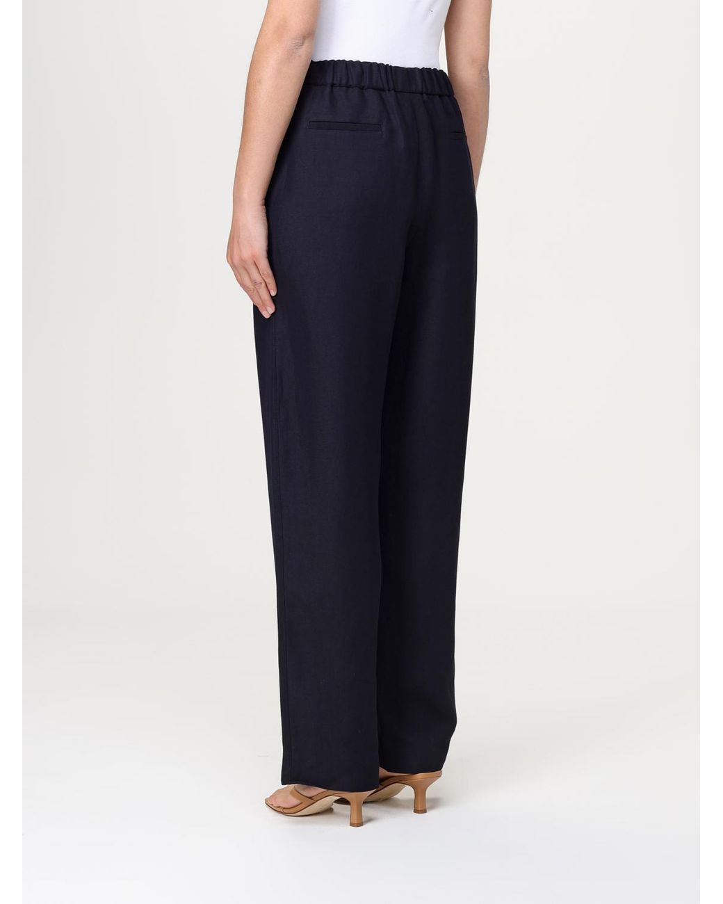 Fabiana Filippi Blue Wide Leg Viscose Pants
