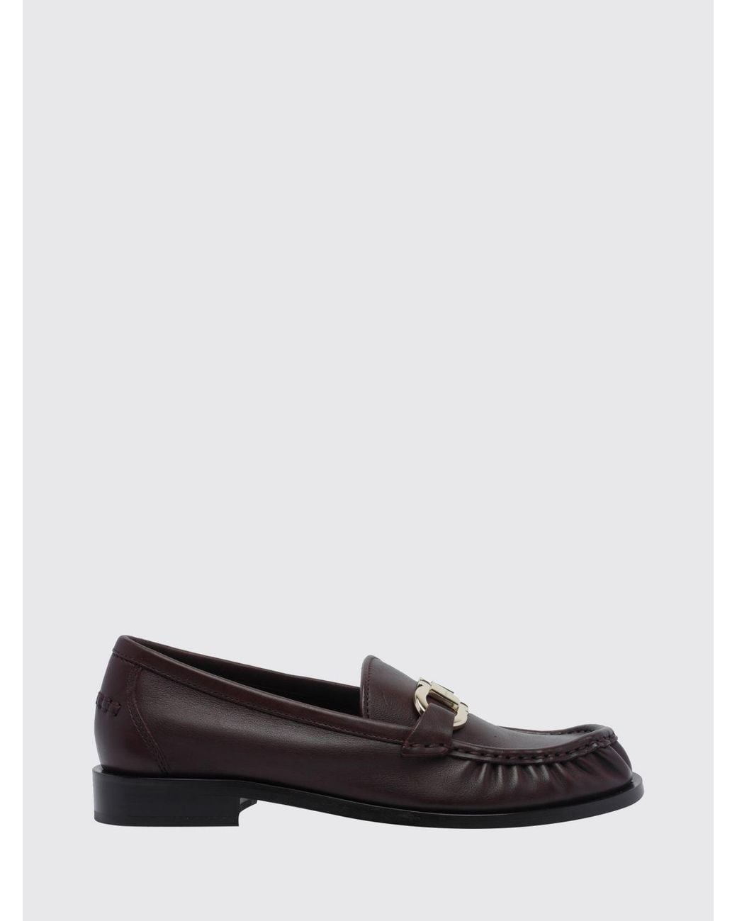 Ferragamo White Gancini Calfskin Penny Loafers With Horsebit Detail