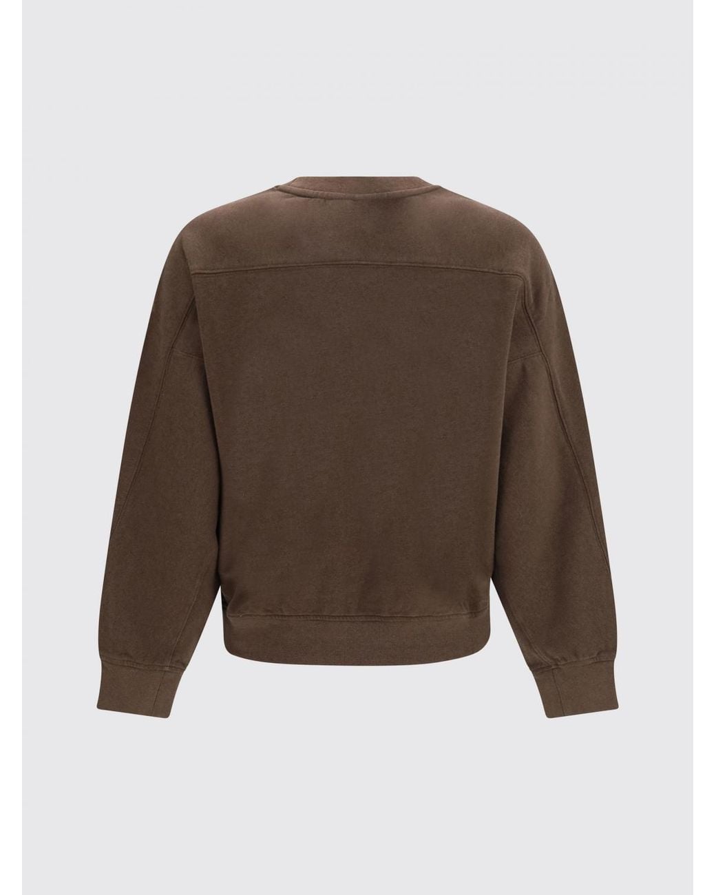 Maison Kitsuné Brown Maison KitsunÉ Crewneck Cotton Sweatshirt With Applied Logo Patch