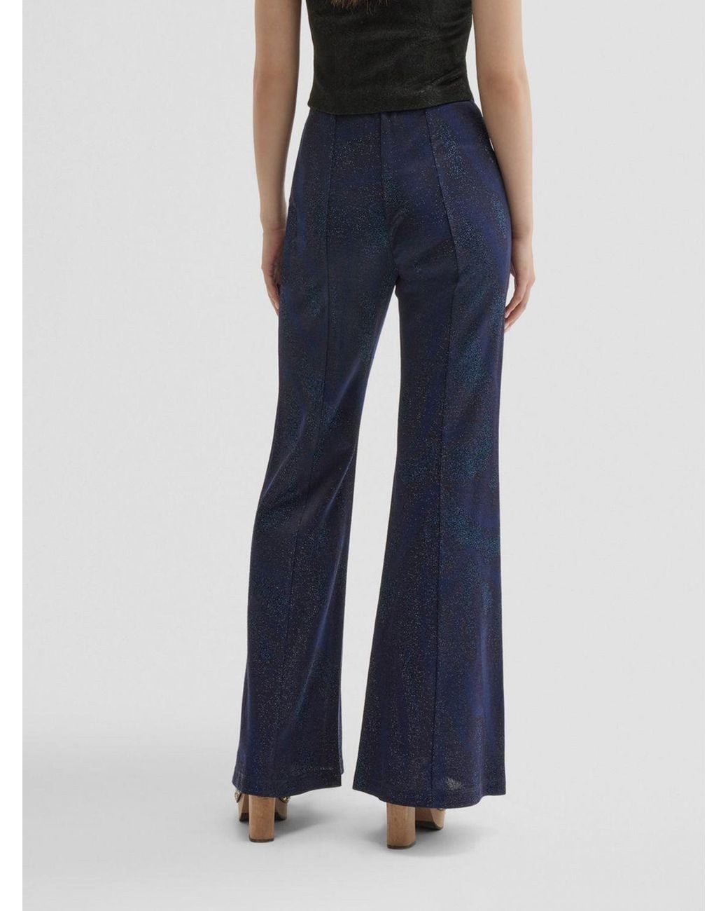 MACCAPANI Blue Easy Flared Trousers