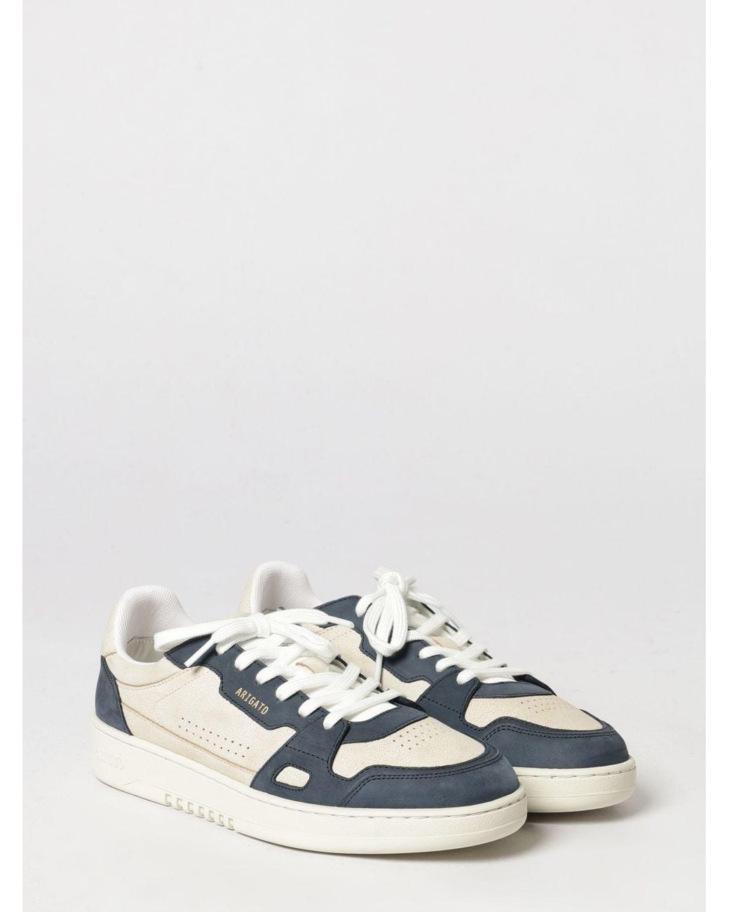 Axel Arigato White Dice Lo Leather And Nubuck Sneakers With Laminated Logo for men