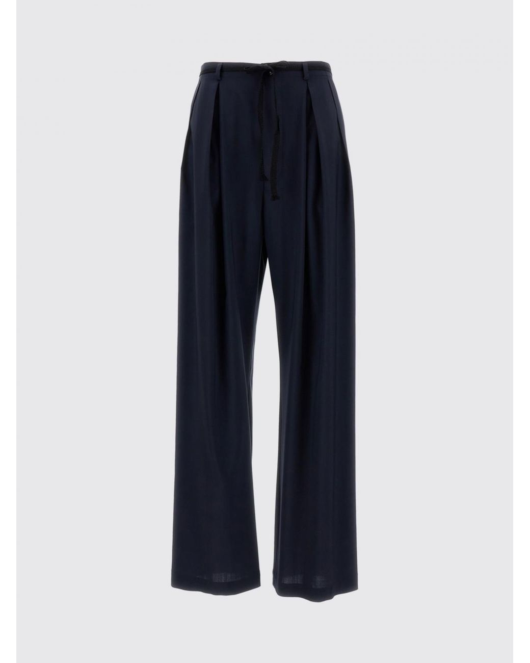 Barena Blue Virgin Wool Palazzo Trousers