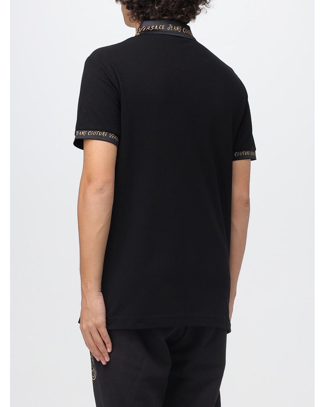 Versace Jeans Couture Black Polo Shirt for men