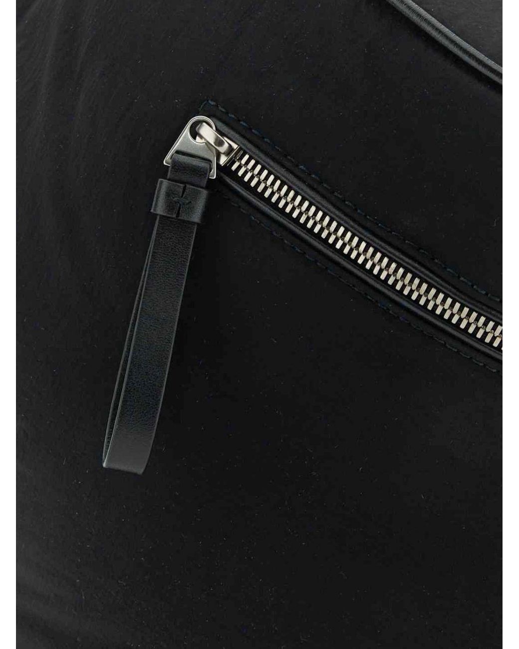 Bottega Veneta Black Nylon Belt Bag With Embossed Logo And Back Pocket for men