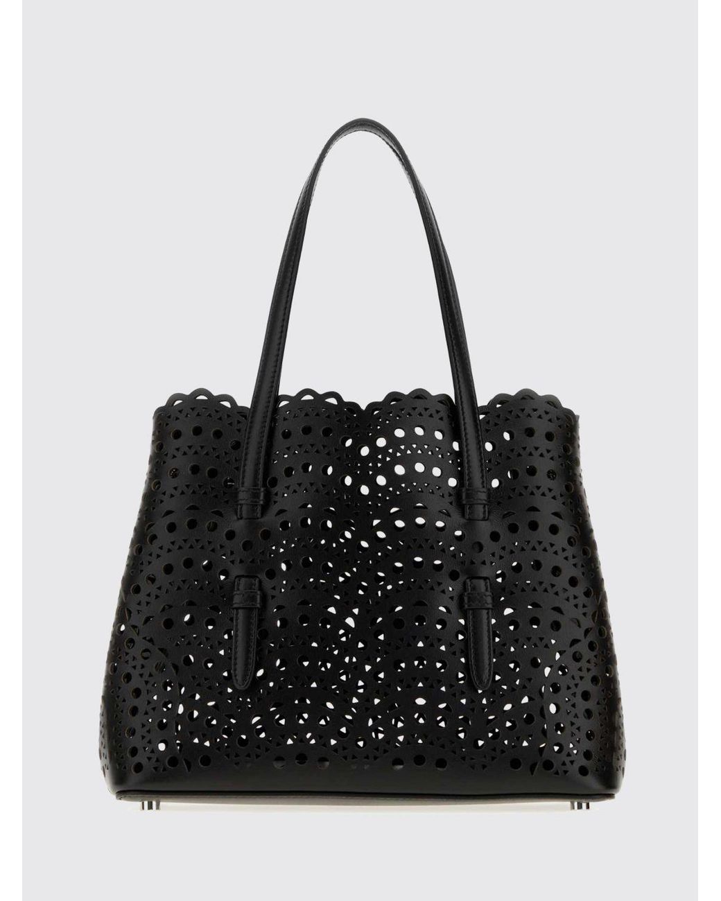Alaïa Black Leather Mina 25 Handbag