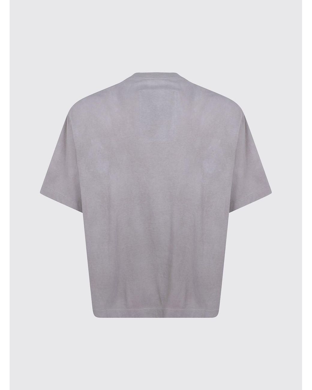 Ziggy Chen Purple Drop Shoulder Graphic Print Cotton T-Shirt With Crew Neck for men