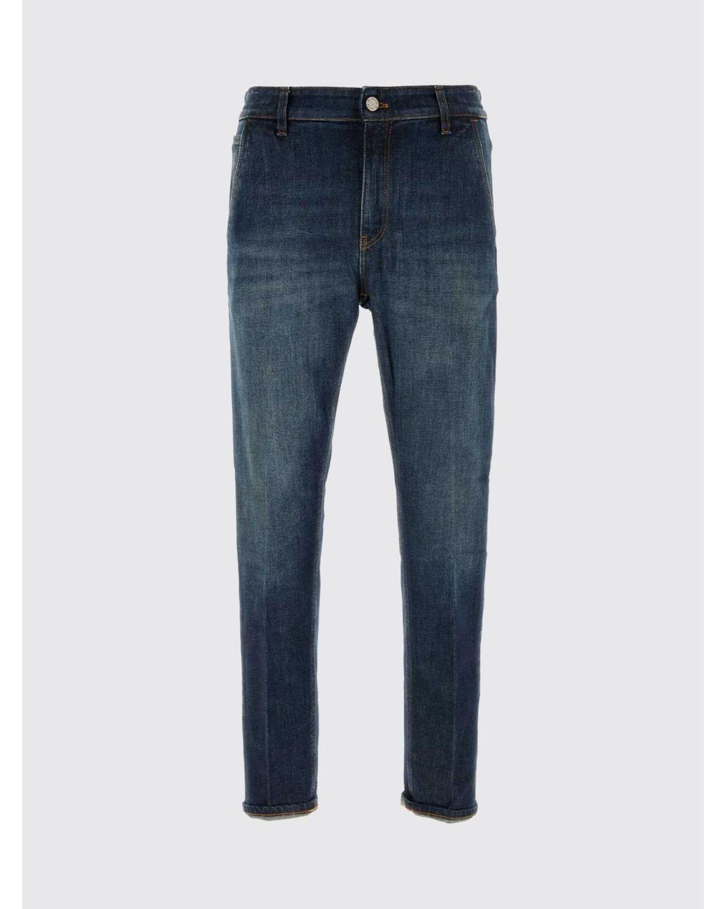 PT Torino Blue Mid-Rise Straight Jeans for men
