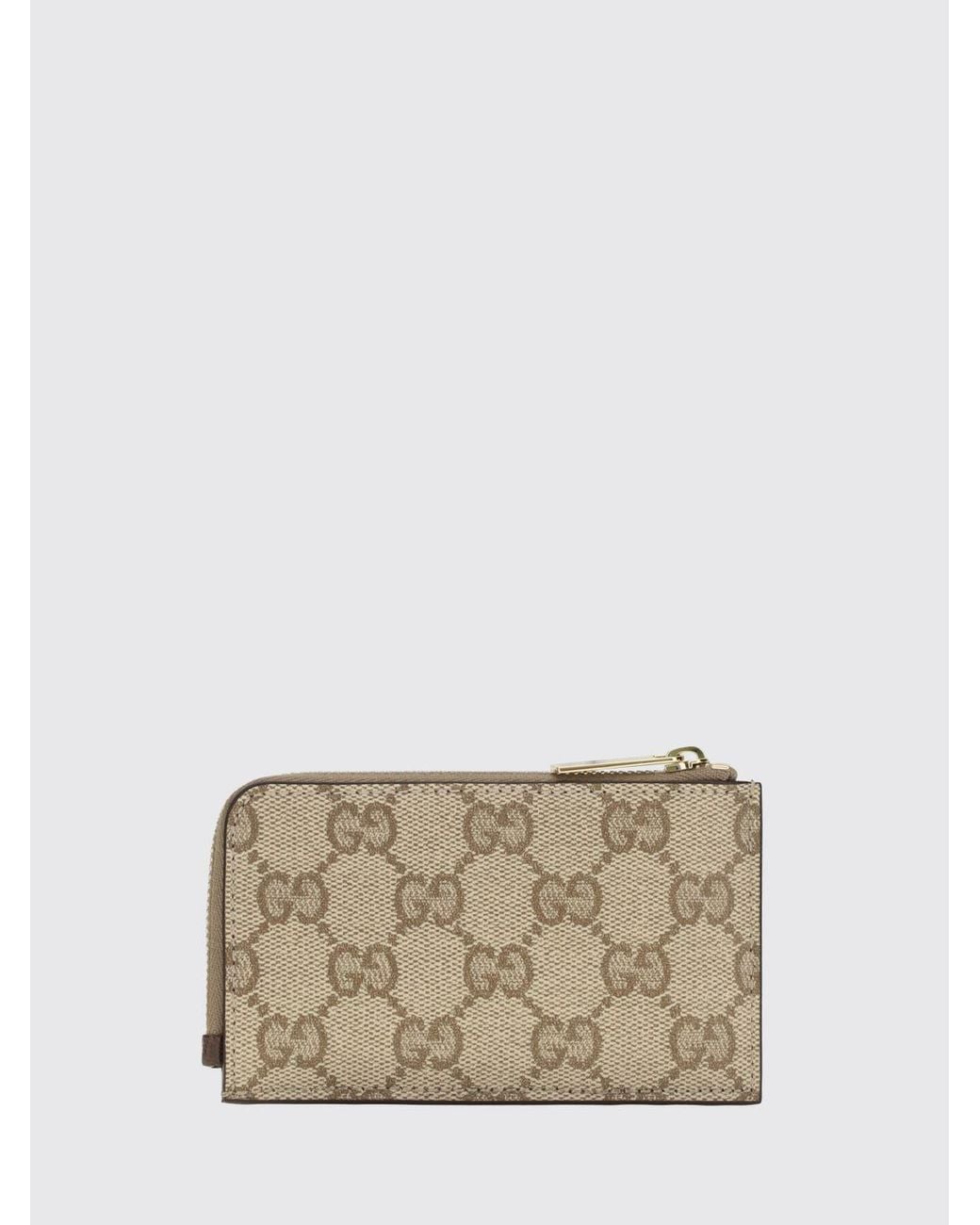 Gucci Multicolor Gg Supreme Canvas Wallet With Web Stripe And Zip Closure