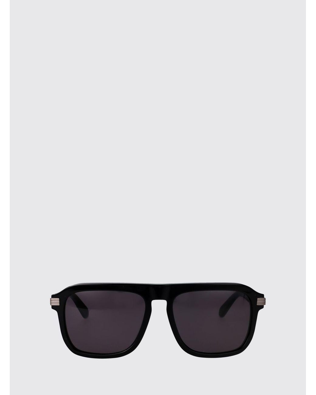 Ferragamo White Rectangular Aviator Sunglasses for men