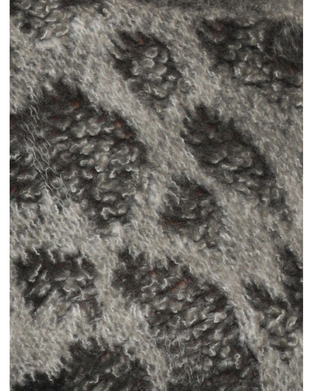Avant Toi Gray Animal Print Crewneck Sweater