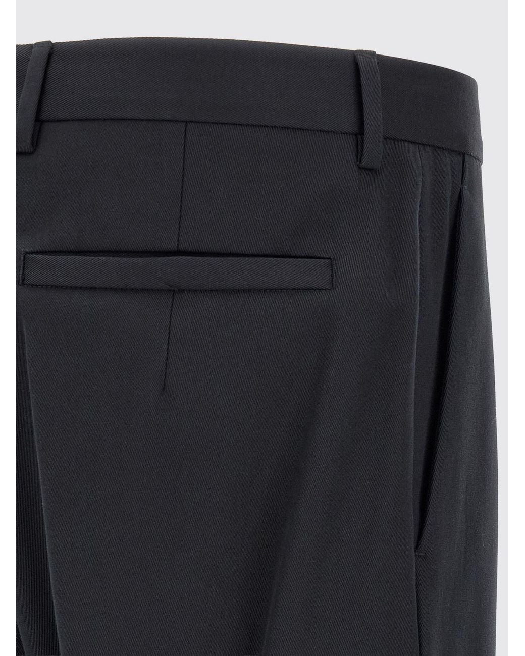 Zegna Blue Slim Fit Cotton Tailored Trousers With Pleats for men
