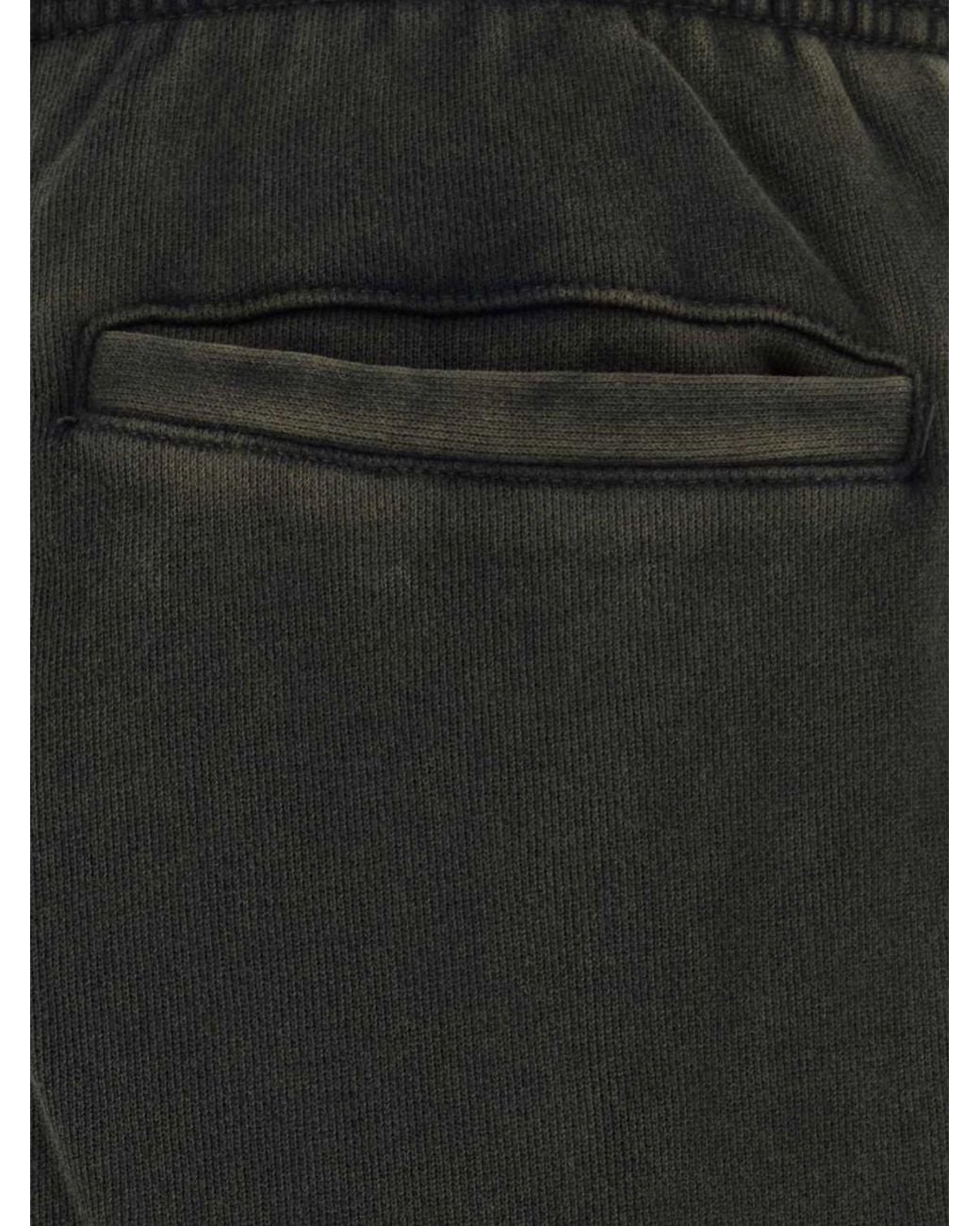 Entire studios Black Cotton Jogging Trousers With Slant Pockets for men