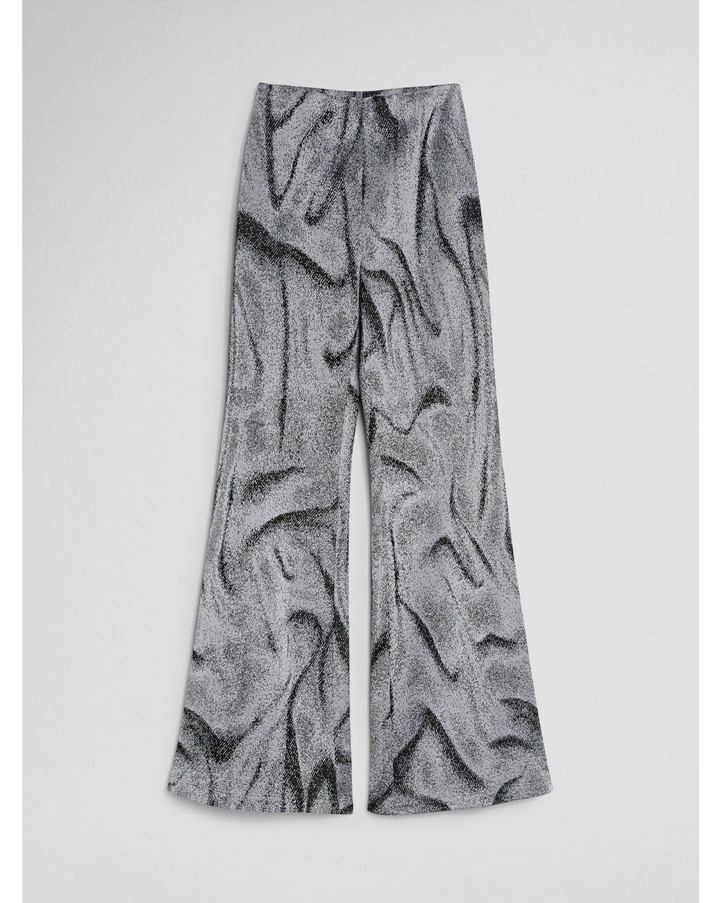 MACCAPANI Gray Easy Flared Trousers