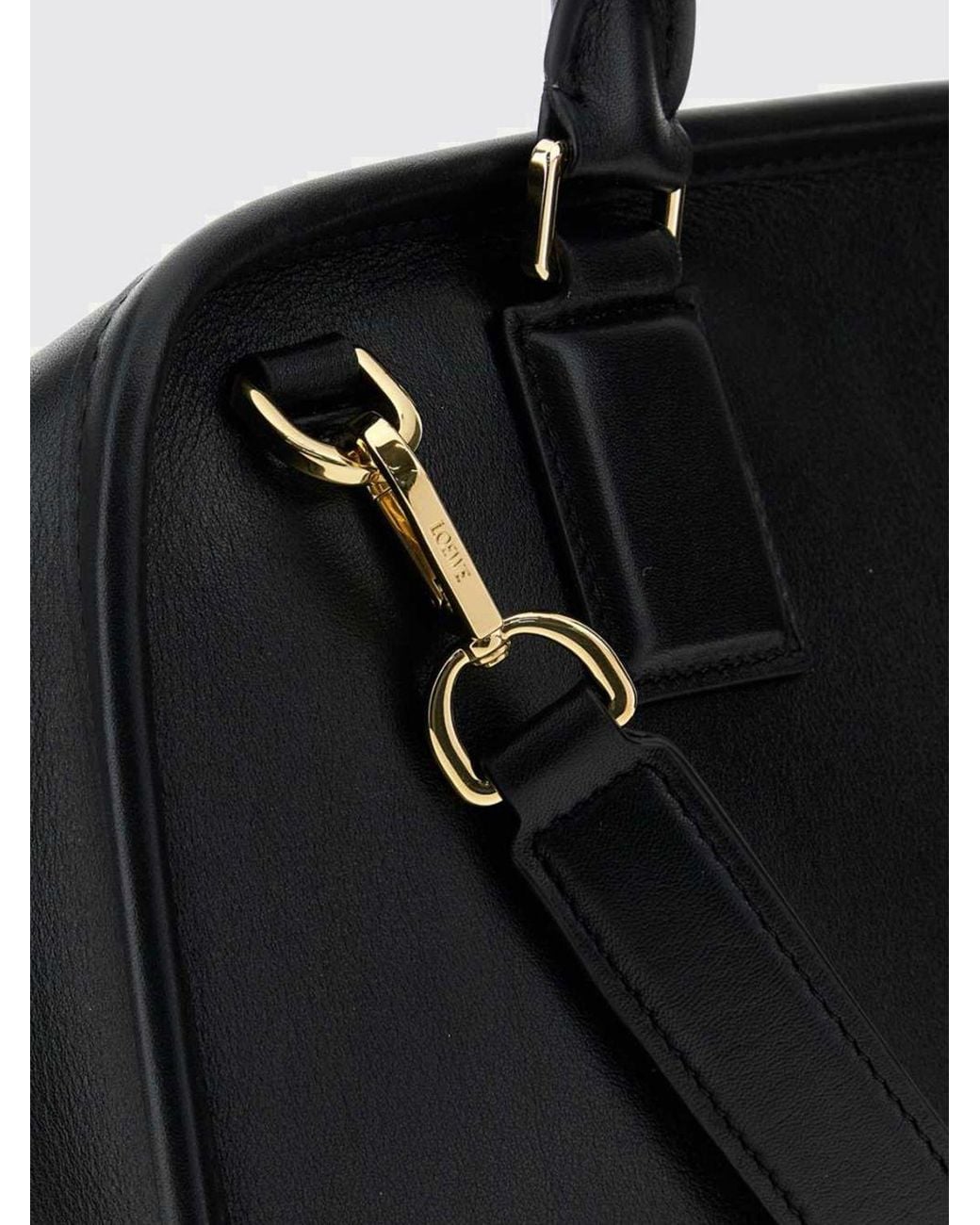 Loewe Black Amazona 180 Calfskin Handbag With Removable Shoulder Strap