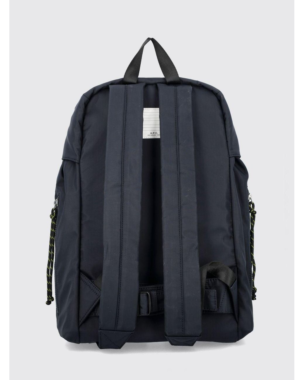 A.P.C. Blue Trek Nylon Backpack With Padded Straps And Flap Closure for men
