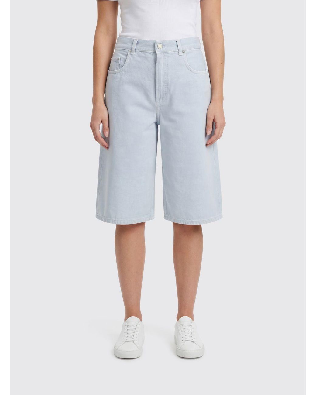 Haikure Blue Cotton Shorts
