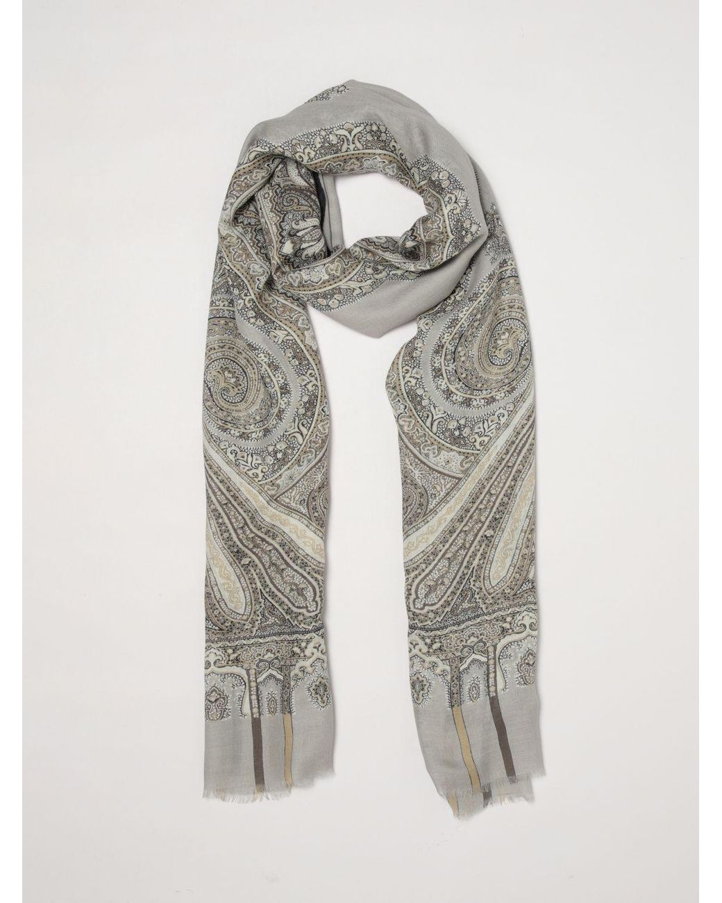 Etro Gray Scarf for men