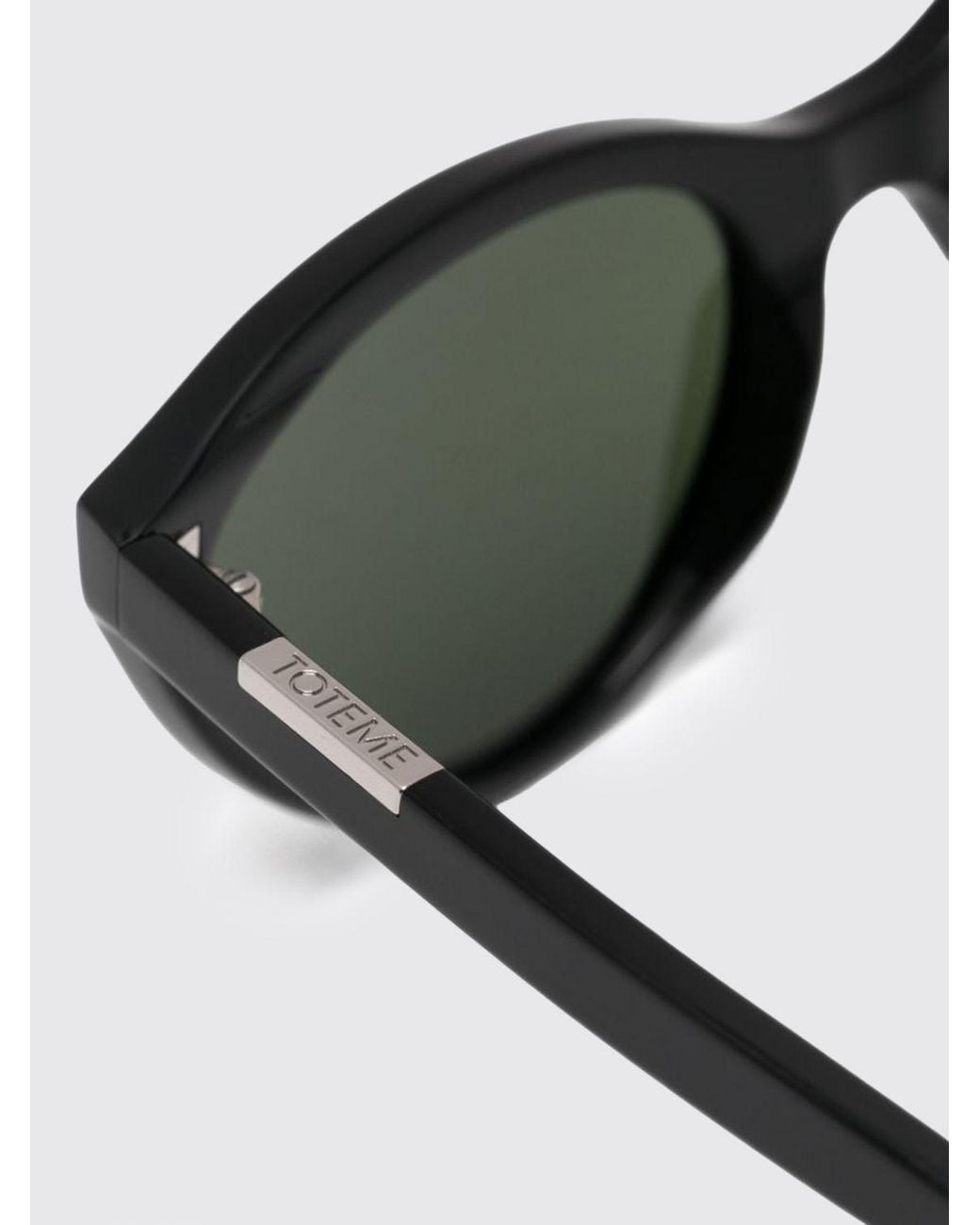 Totême  Black Cat-Eye Acetate Sunglasses With Engraved Logo