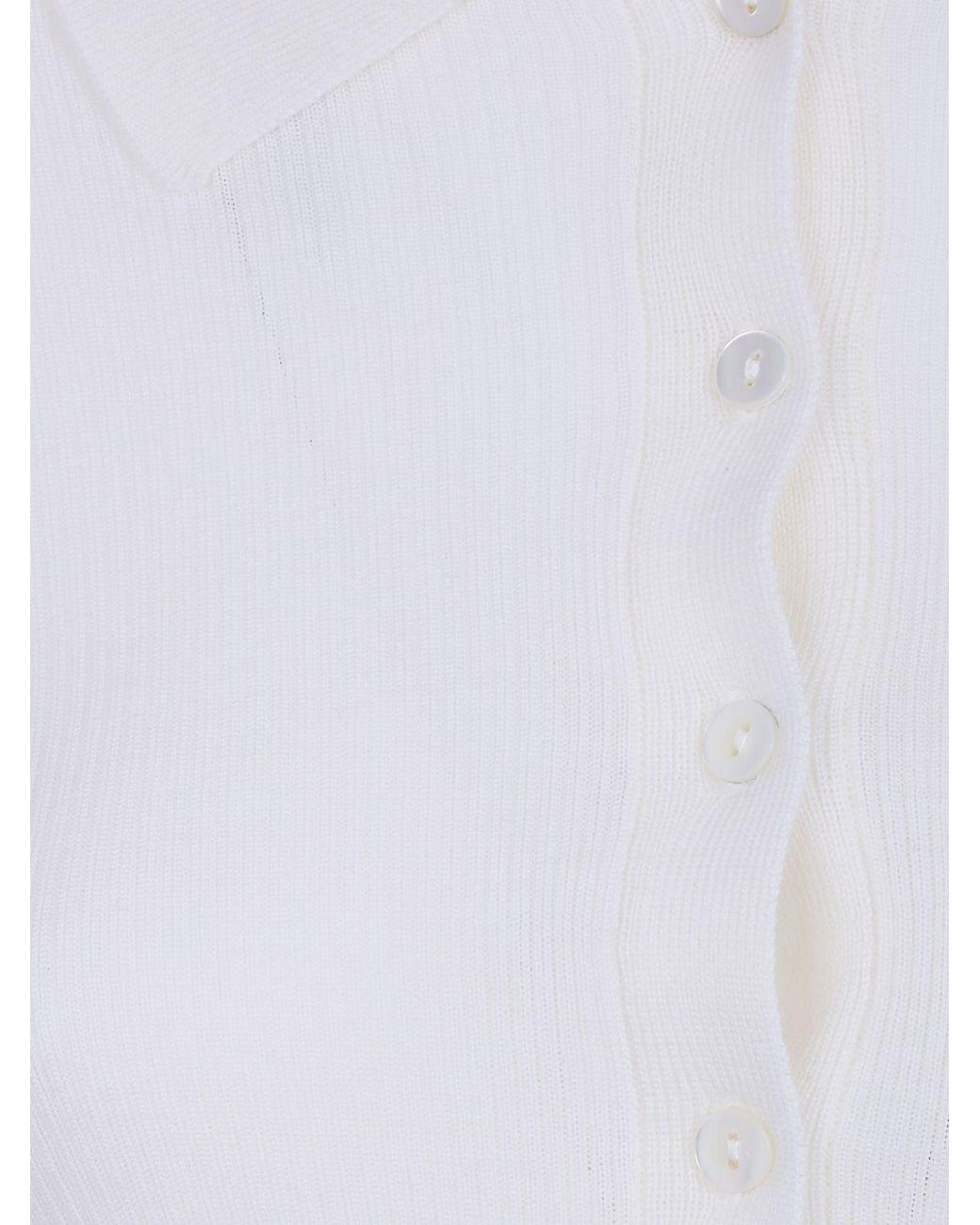 P.A.R.O.S.H. White P.A.R.O.S.H. Slim Fit Long-Sleeved Polo