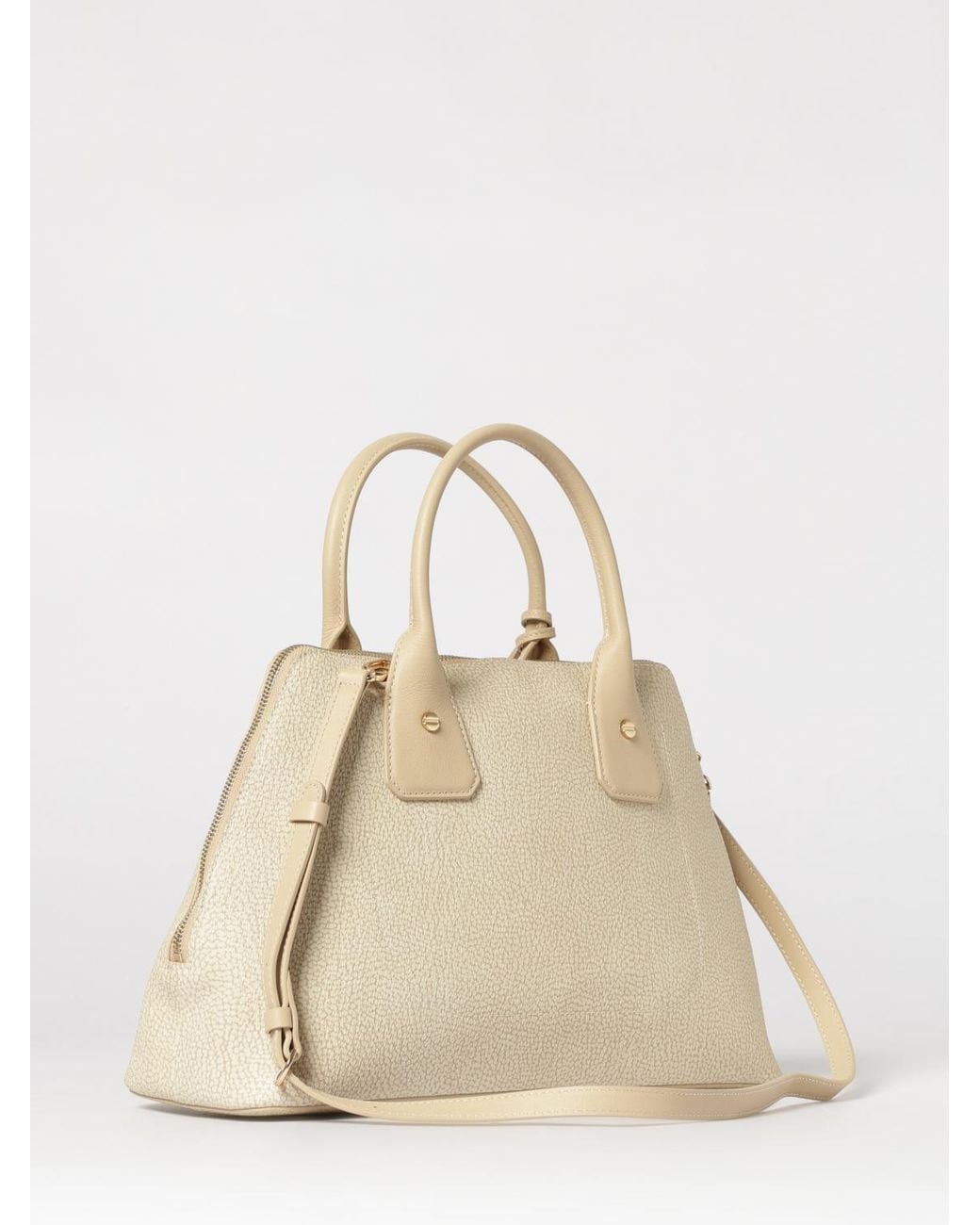 Borbonese Natural Gemini Tasche Aus Nylon Mit Op-Print