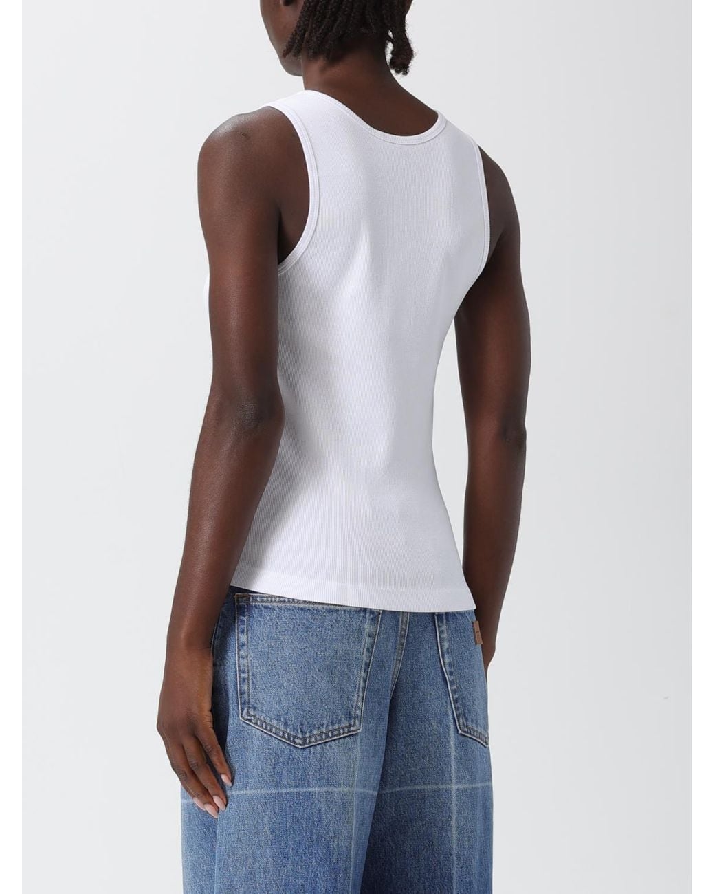 Maison KitsunÉ Canotta Basic di Maison Kitsuné in White