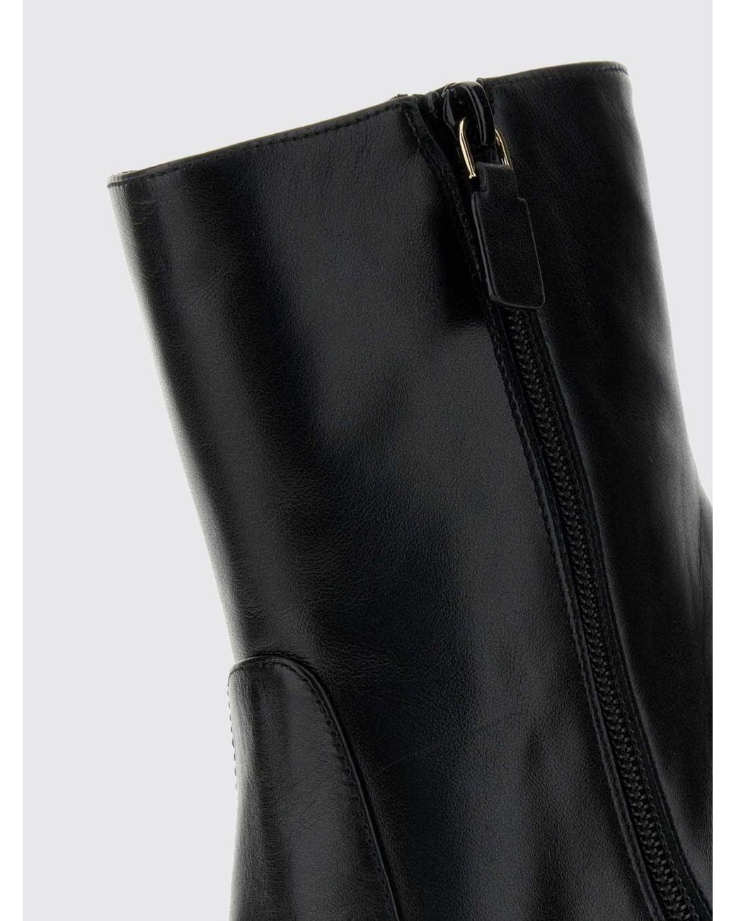 Stuart Weitzman Black Vinnie High-Heeled Leather Ankle Boots With Almond Toe