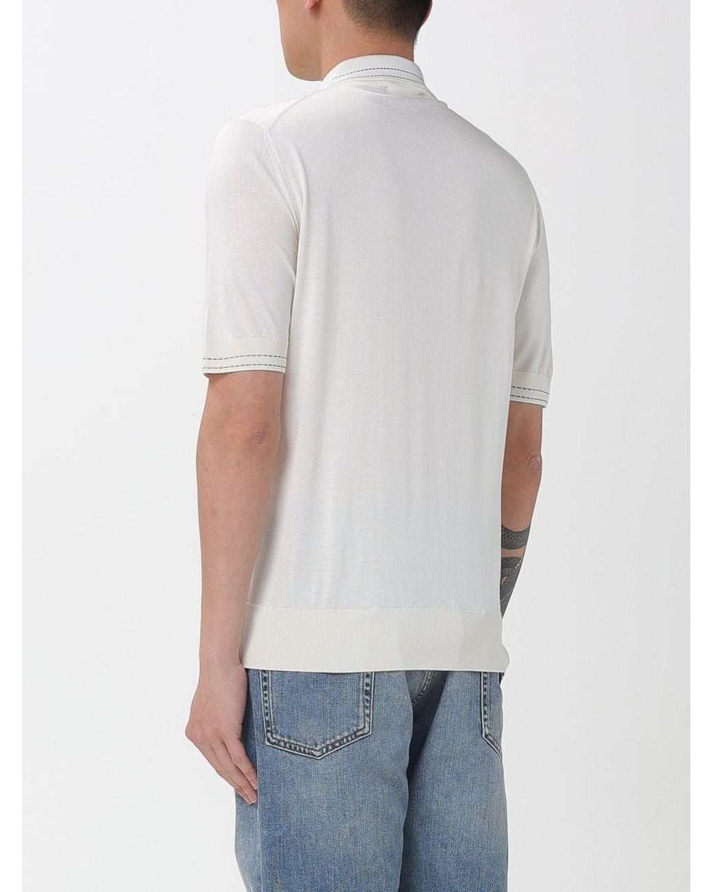 Dolce & Gabbana Gray Dolce &Amp Gabbana Silk Polo Shirt for men