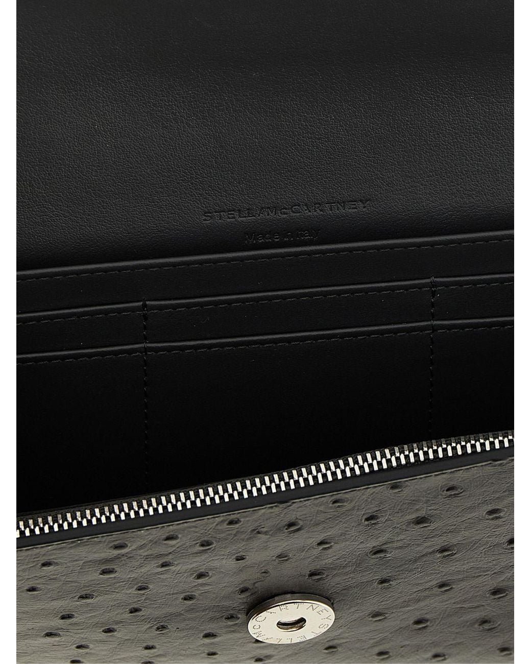 Stella McCartney Gray Ryder Embossed Faux Leather Bag