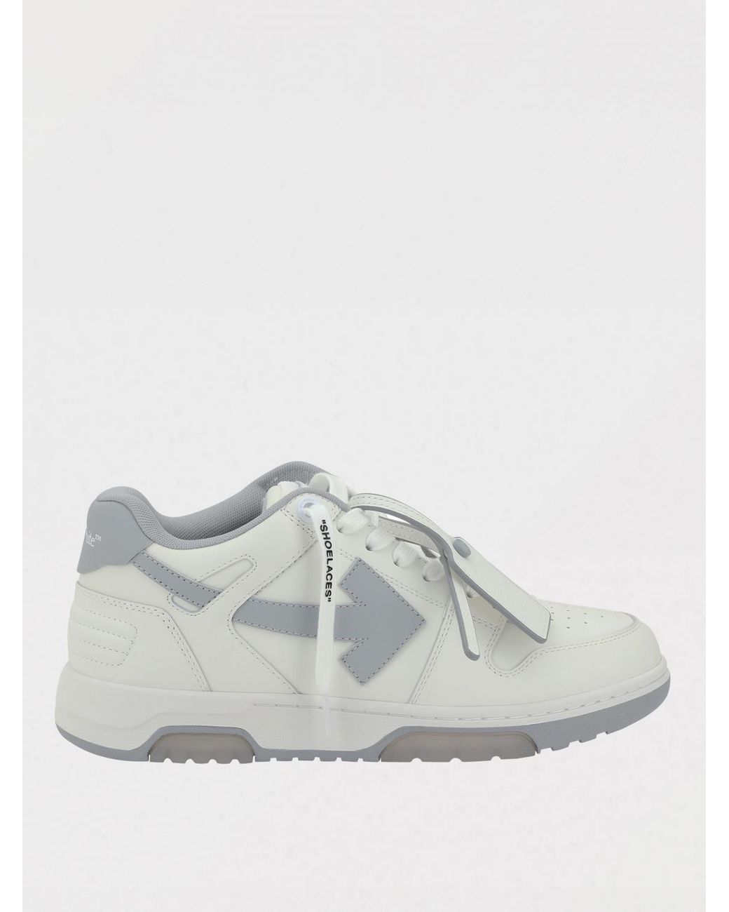 Off-White c/o Virgil Abloh Gray Out Of Office Leather Sneakers for men