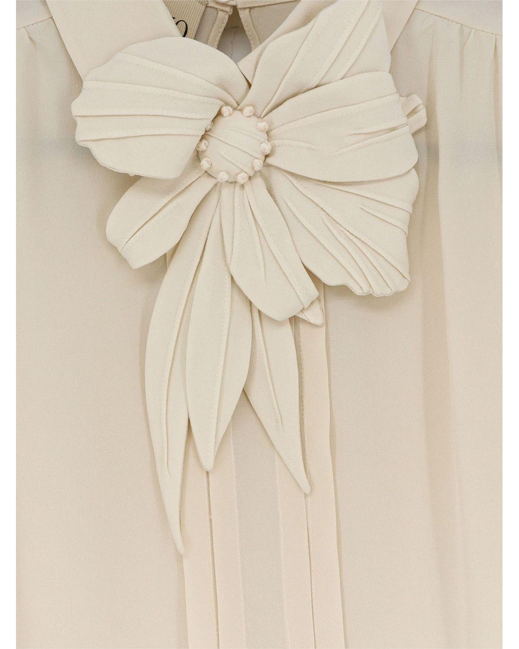 Valentino White Silk Blouse