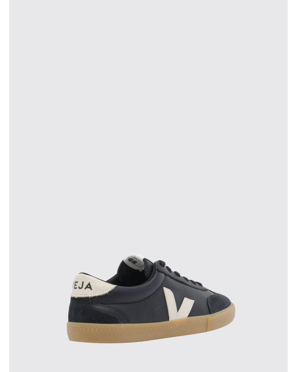 Veja White Volley O.T. Leather Low-Top Sneakers With Contrast Logo for men
