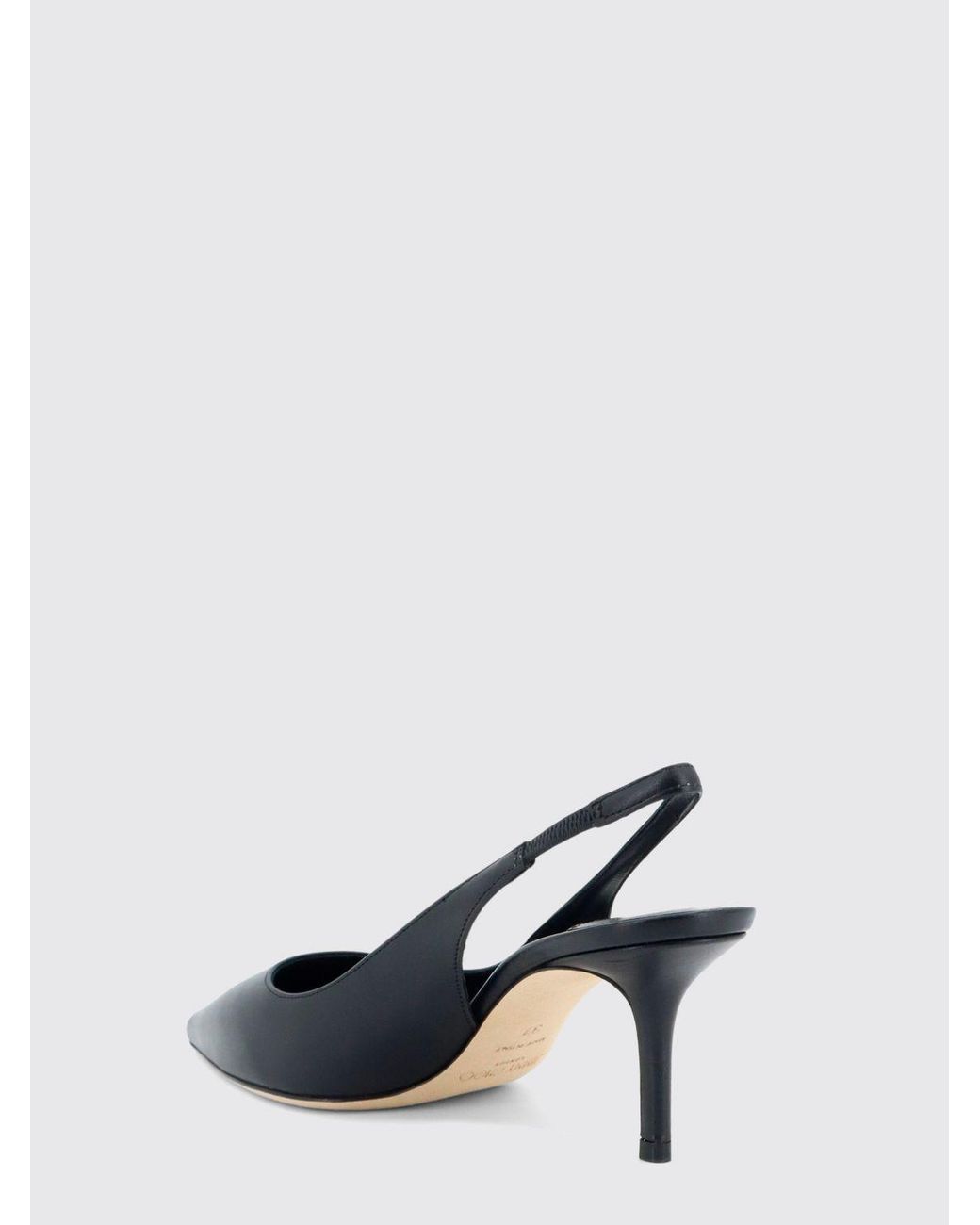 Jimmy Choo Black Love Smooth Calfskin Slingback Pumps With Mid-Heel