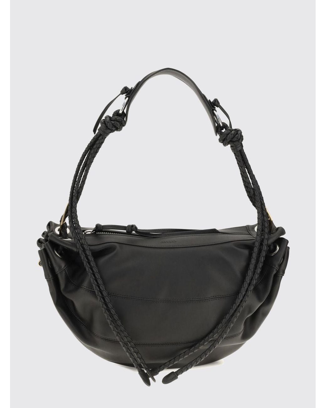 Isabel Marant Black Maia Lambskin Shoulder Bag With Adjustable Handle