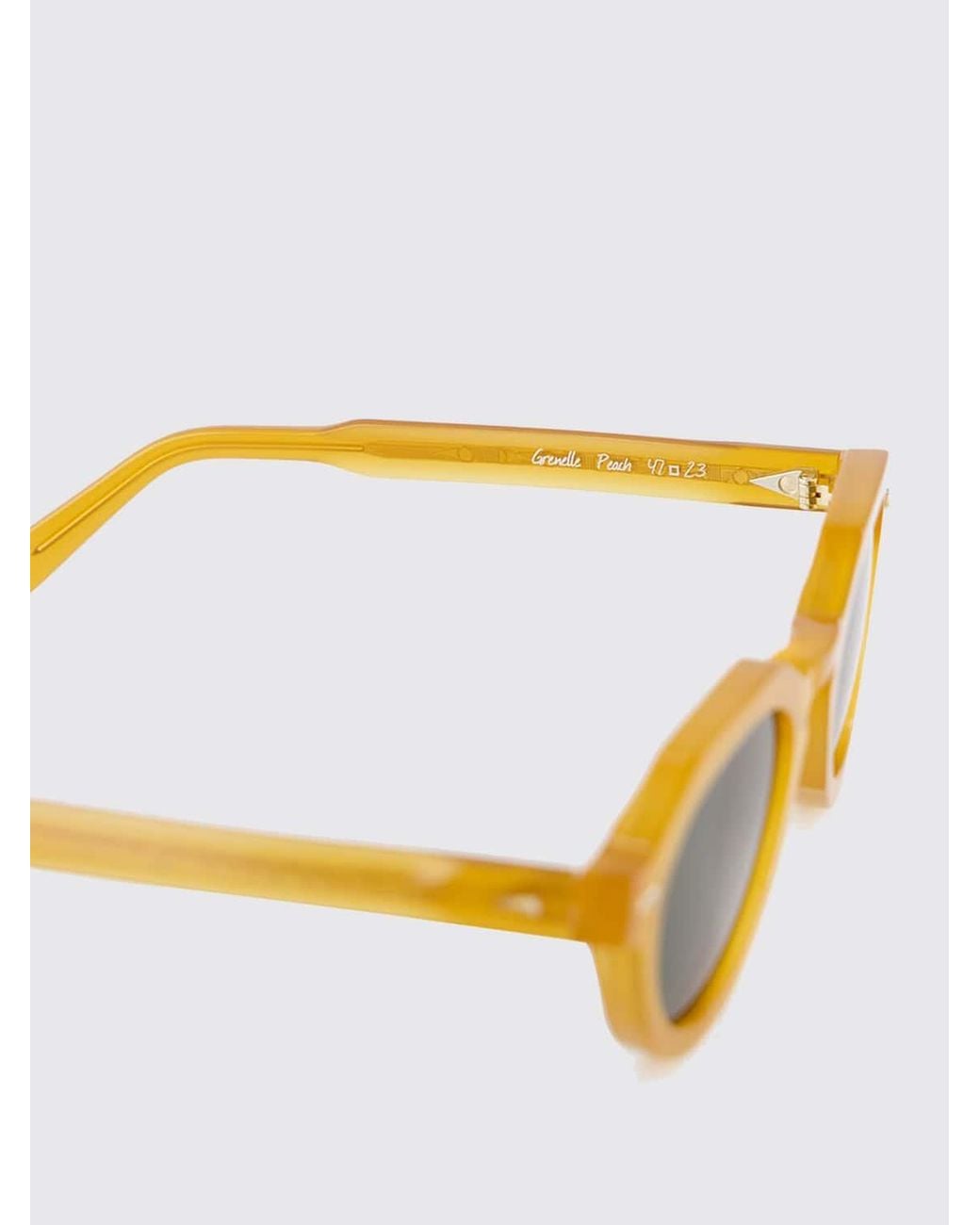 Ahlem Yellow Grenelle Rounded Acetate Sunglasses With Gradient Lenses
