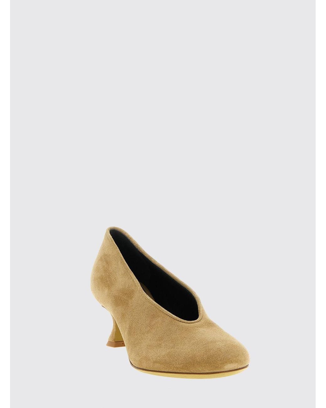 Moschino Couture Natural Suede Pumps