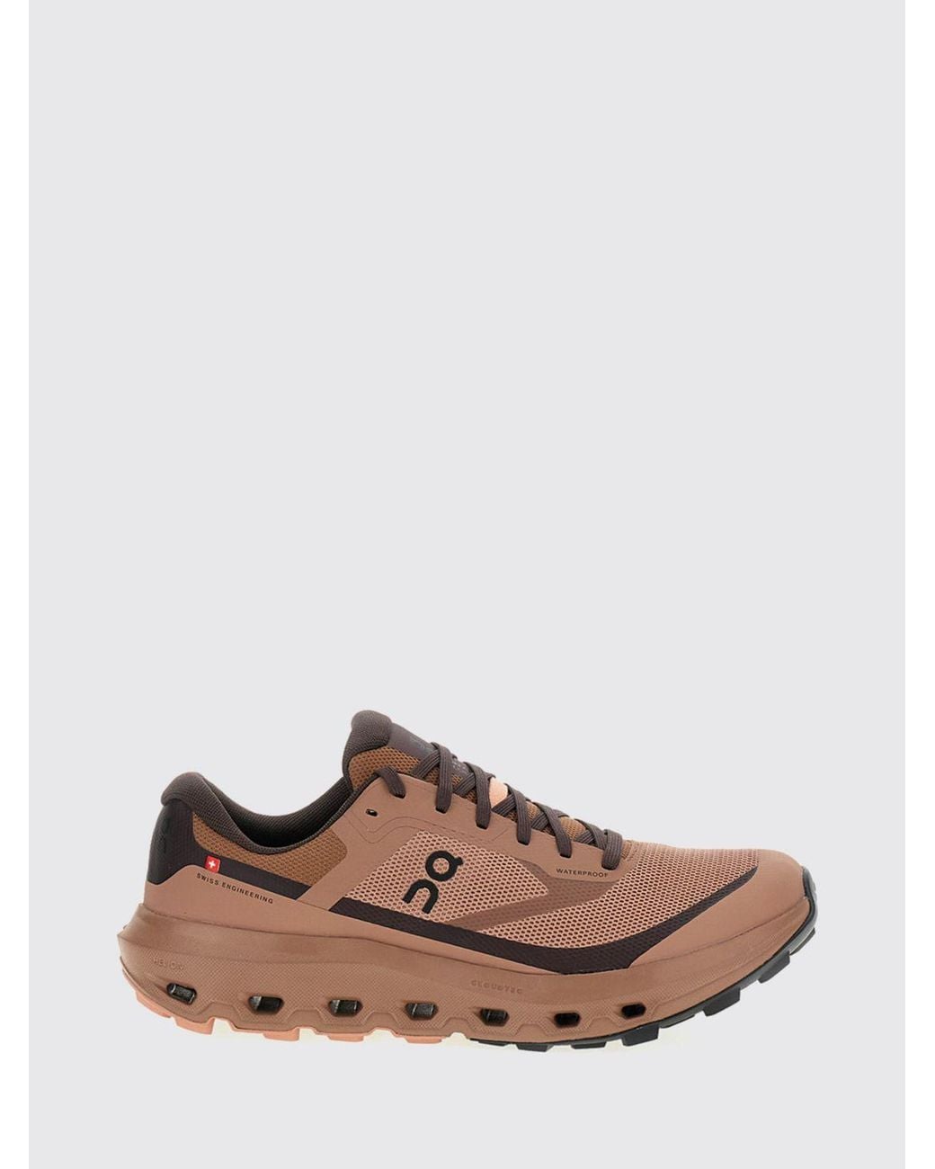On Shoes Brown Lightweight Waterproof Cloudvista 3 Trainers for men