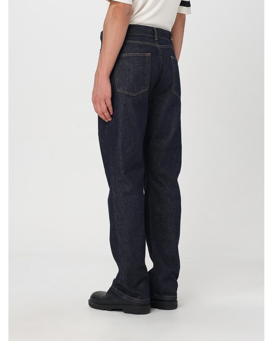 Karl Lagerfeld Blue Straight Leg Jeans Relaxed Fit for men
