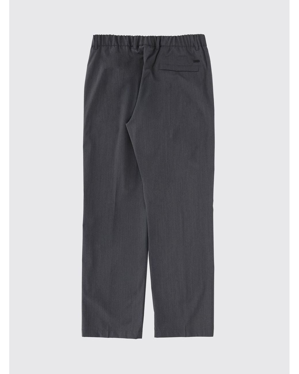 Herno Gray Pleated Wool Tailored Trousers With Welt Pockets for men