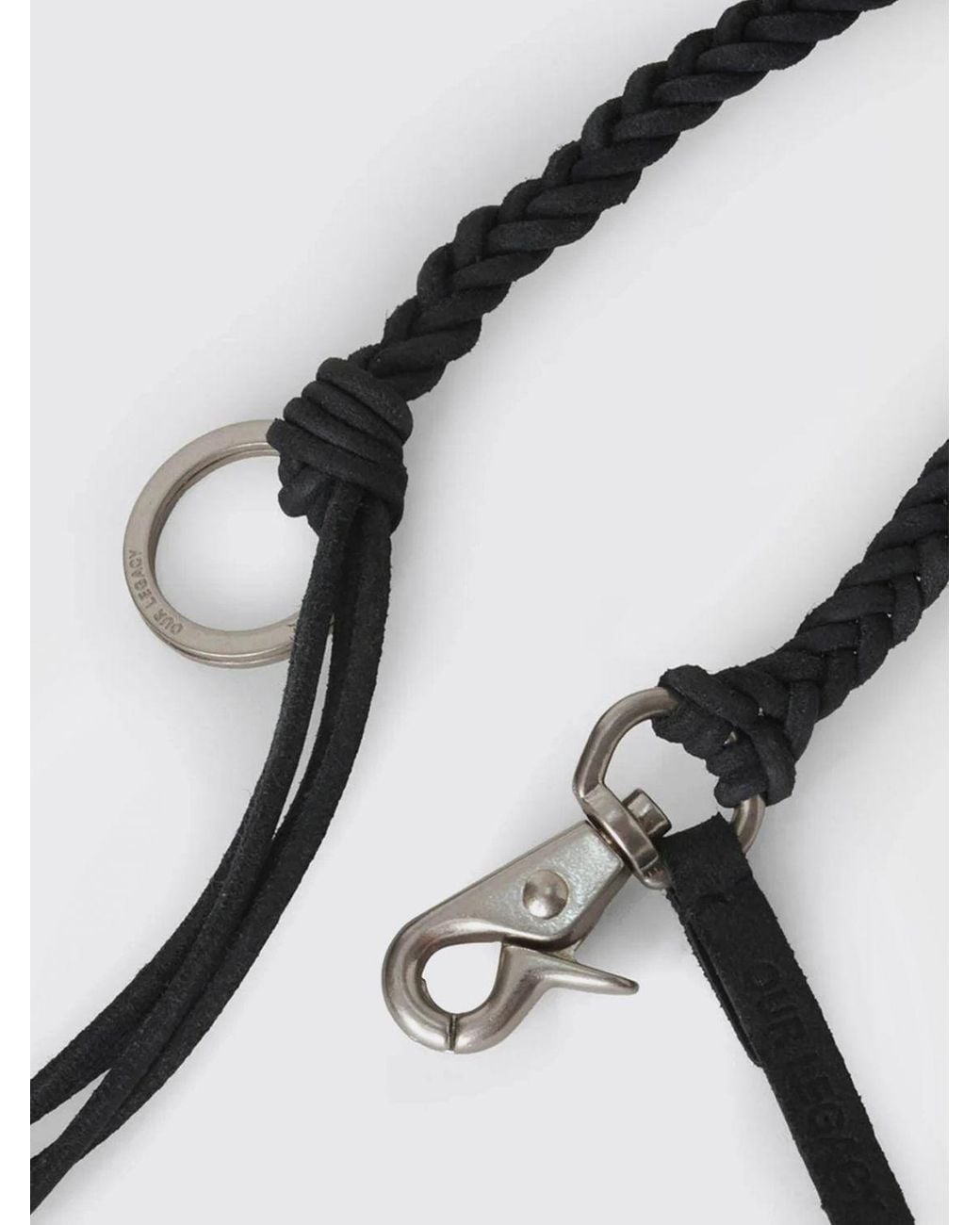 Our Legacy Blue Braided Leather Rope Necklace for men