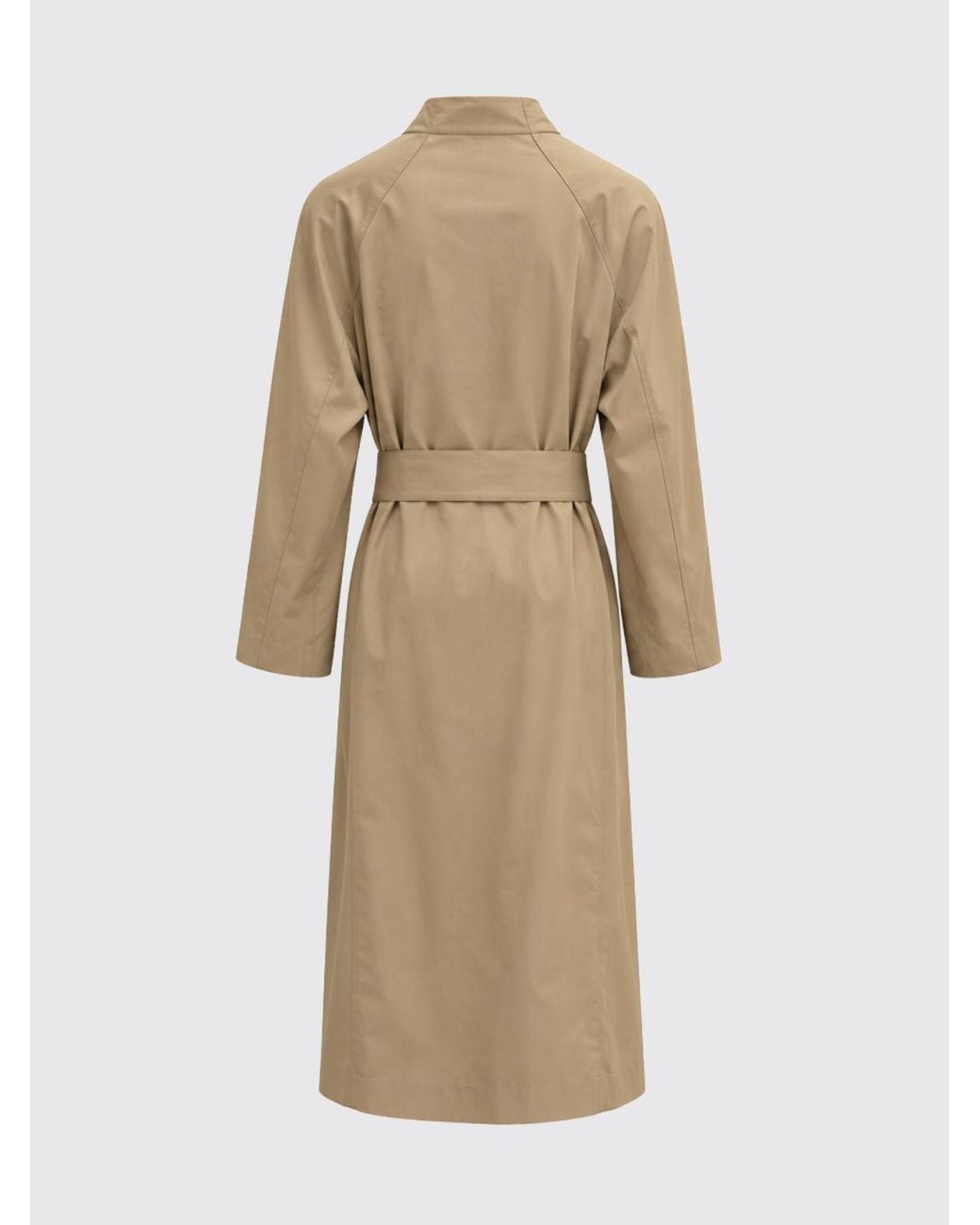 Liviana Conti Natural Long Cotton Robe Coat With Belt