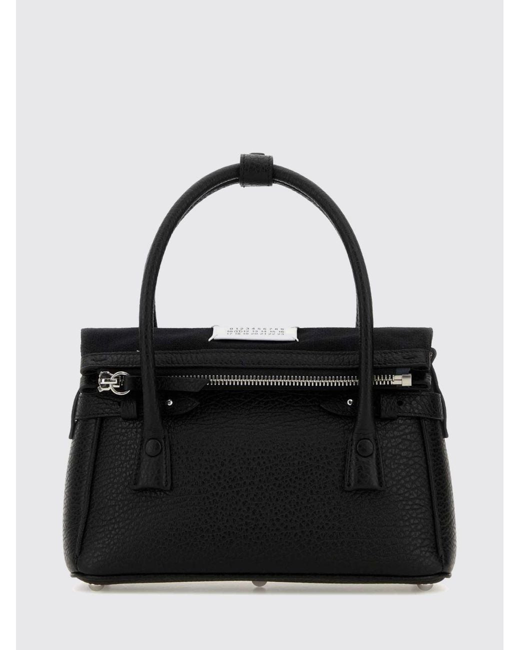 Maison Margiela Black 5Ac Classique Micro Leather Handbag With Strap