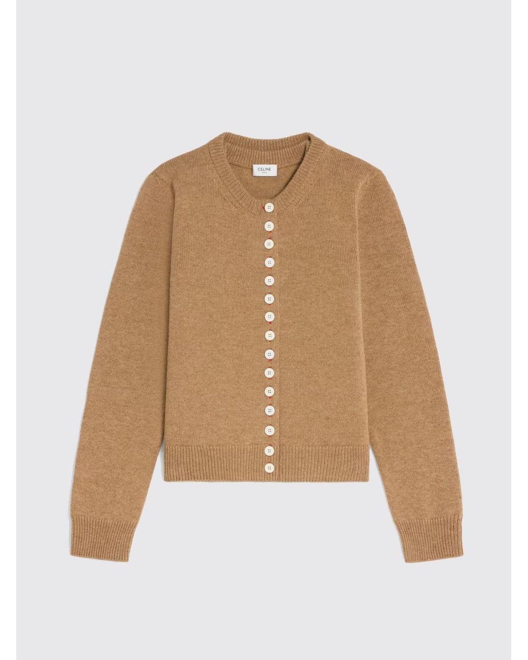 Céline Natural Cashmere Cardigan