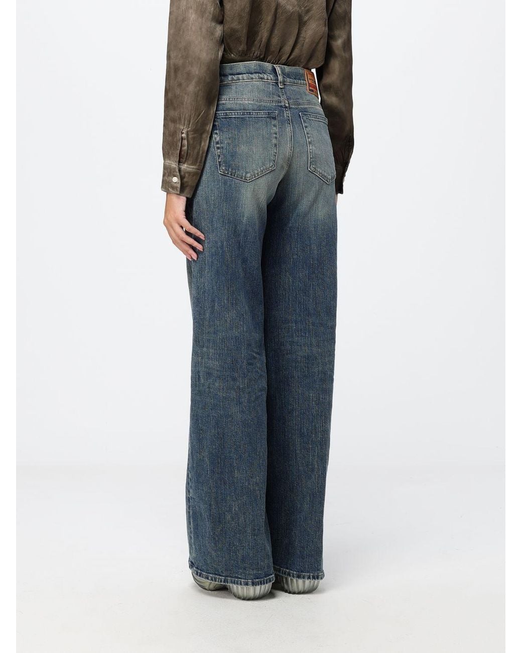 DIESEL Blue High-Waisted Wide Leg Palazzo Jeans