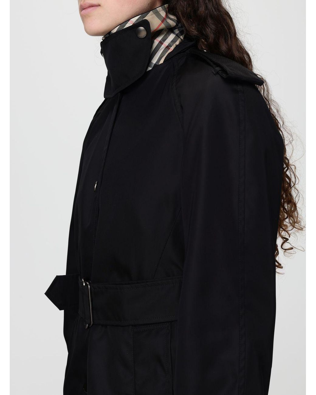 Burberry Blue Double Breasted Cotton Trench Coat