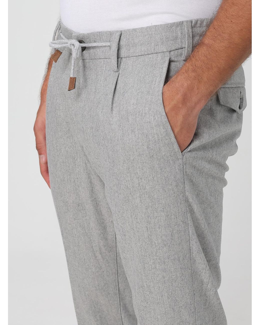 Eleventy Gray Trousers for men