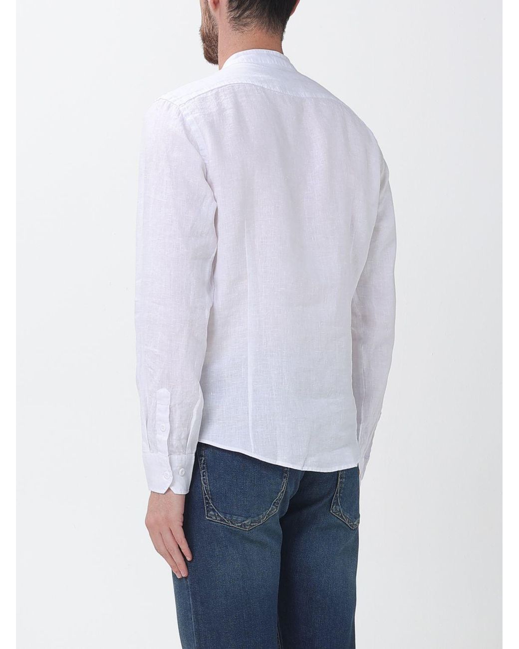 Blauer White Linen Casual Shirt for men