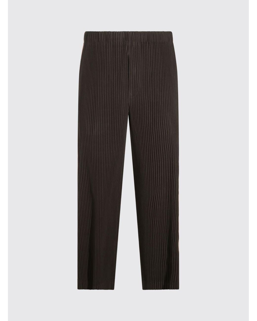 Homme Plissé Issey Miyake Brown Homme Plissé Issey Miyake Slim Fit Pleated Technical Fabric Trousers for men