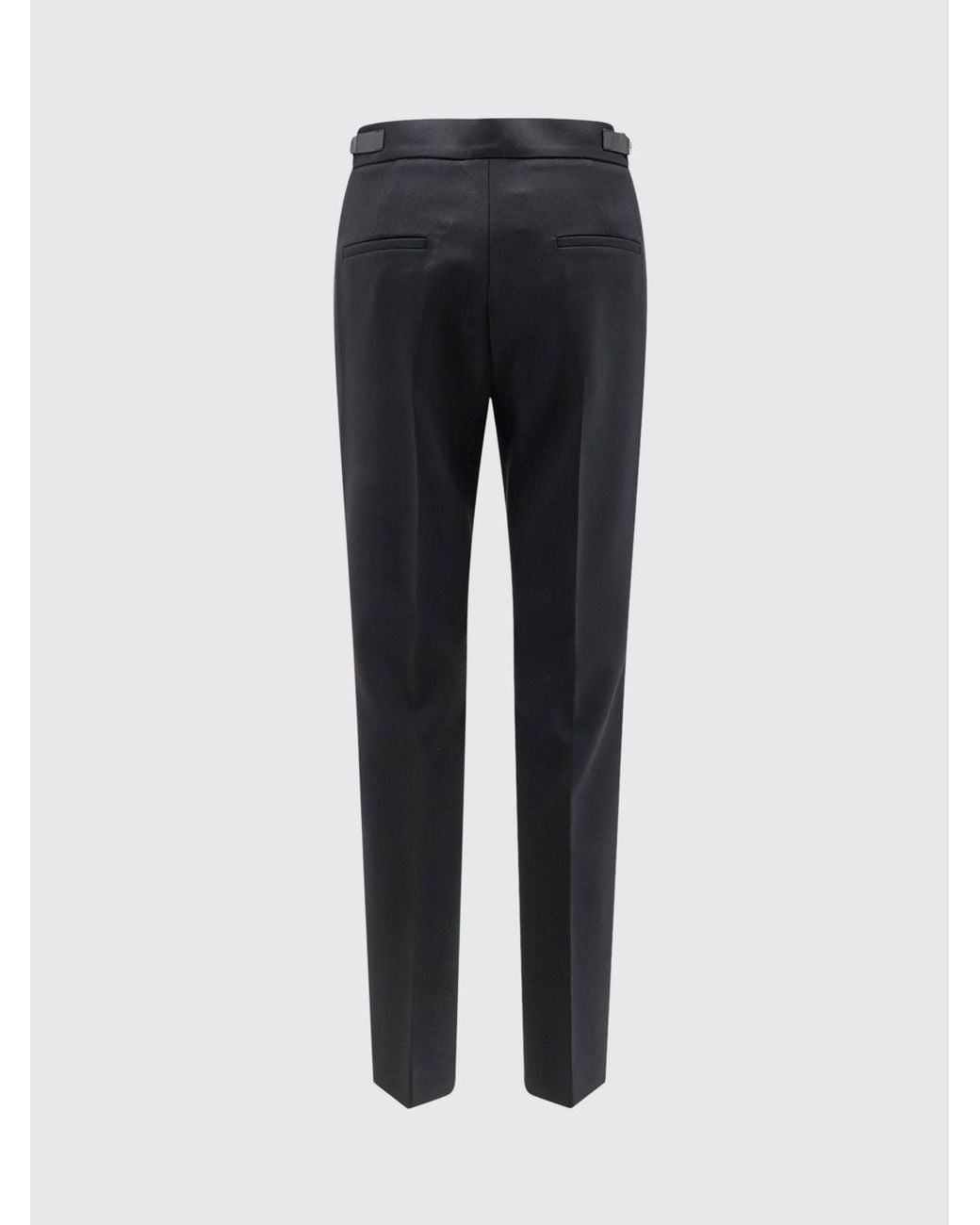 Max Mara Blue Acino Mid-Rise Slim Fit Skinny Wool Trousers